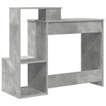 vidaXL Bureau Gris béton 106 x 41 x 88.5 cm Bois d'ingénierie