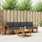vidaXL Ensemble de canapés d'extérieur 5 pc Naturel et Anthracite