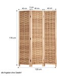 Paravent 3 pans rotin naturel