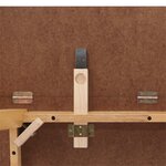 vidaXL Table à manger naturel bois massif et caoutchouc