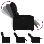vidaXL Fauteuil inclinable noir similicuir