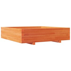 vidaXL Jardinière cire marron 100x100x26 5 cm bois de pin massif