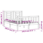 vidaXL Cadre de lit sans matelas 140x190 cm bois de pin massif