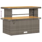 Ensemble de canapé de jardin vidaXL 10 pièces avec coussins gris poly rattan acacia