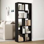 vidaXL Étagère séparatrice de pièce noir 67x25x161 5 cm