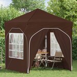 vidaXL Tente de fête pop-up 192 x 192 x 245 cm Marron