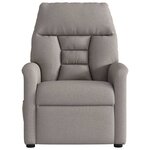 vidaXL Fauteuil de massage inclinable électrique Taupe Tissu