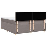 vidaXL Sommier à lattes de lit avec matelas Taupe 180x200 cm Tissu