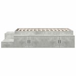 vidaXL Cadre de Lit de Rangement Gris Béton 80x200 cm