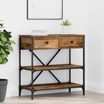 vidaXL Table console bois ancien 75x34.5x75 cm Bois reconstitué