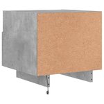 vidaXL Armoires de chevet avec lumières LED 2 Pièces gris béton