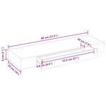 vidaXL Étagère murale avec 1 tiroir MDF Blanc Rangement de livres/DVD