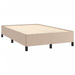 vidaXL Sommier à lattes de lit avec matelas LED cappuccino 120x190 cm