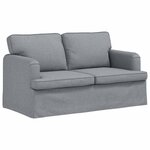 vidaXL Canapé 2 Pièces Gris clair 144 x 80 x 85 cm tissu