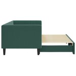 vidaXL Lit de jour avec gigogne sans matelas vert foncé 80x200 cm