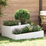 vidaXL Cache-pot de jardin Blanc 100 x 100 x 50 cm Acier