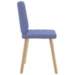 vidaXL Chaises à manger lot de 4 bleu jean tissu