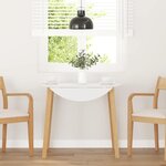 vidaXL Table à manger naturel bois massif et caoutchouc