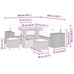 vidaXL Ensemble de canapé de jardin 8 Pièces Gris polyrotin