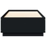vidaXL Cadre de lit avec LED sans matelas noir 100x200 cm