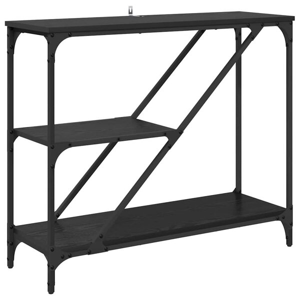 vidaXL Table console Chêne noir 88 5 x 30 x 75 cm Bois d'ingénierie