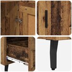 vidaXL Haut Armoire Bois Ancien 69 5 x 31 x 115 cm Bois d'ingénierie