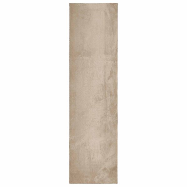vidaXL Tapis doux à poils moyens et lavable HUARTE Sable 80 x 750 cm