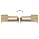 vidaXL Table basse Chêne sonoma 100x50x45 cm Bois d'ingénierie