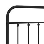 vidaXL Tête de lit de remplacement métal noir 150 cm
