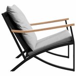 vidaXL Ensemble de meubles de balcon 4 Pièces avec coussins acier noir
