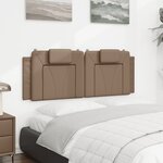 vidaXL Coussin de tête de lit Viana cappuccino 140 cm similicuir