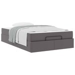 vidaXL Cadre de lit avec matelas avec matelas 2 Pièces Gris PVC
