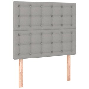 vidaXL Tête de lit Gris clair 100x5x118/128 cm Tissu