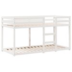 vidaXL Lit superposé sans matelas blanc 75x190 cm bois de pin massif
