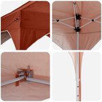 vidaXL Tente de fête pop-up 194 x 194 x 245 cm Terre cuite