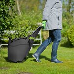 Nature Chariot à déchets de jardin 65 L Gris