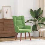 Fauteuil Relaxant en Velours Vert Clair