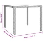 vidaXL Ensemble de bistro de jardin 5 Pièces coussins beige poly rotin