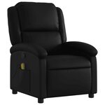 vidaXL Fauteuil de massage inclinable noir similicuir