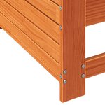 vidaXL Canapé de jardin accoudoir cire marron bois de pin massif