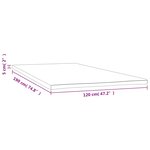vidaXL Sur-matelas 120x190x5 cm