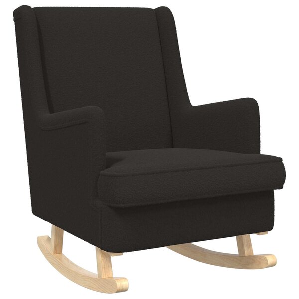 vidaXL Chaise à bascule Noir 62 x 80 x 85 cm Bouclé