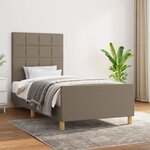 vidaXL Cadre de lit sans matelas taupe 90x200 cm tissu