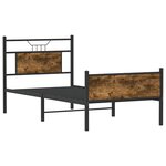 vidaXL Cadre de lit sans matelas chêne fumé 90x200cm bois d'ingénierie