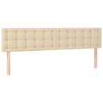 VidaXL Cadre de lit ottoman avec matelas crème 180x200 cm tissu