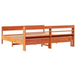 vidaXL Cadre de lit sans matelas cire marron 200x200cm bois pin massif