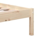 vidaXL Cadre de lit Bois de pin massif 160x200 cm