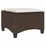 vidaXL Tabourets jardin coussins 2Pièces marron 55x55x36cm résine tressée