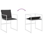 vidaXL Ensemble à manger de jardin avec coussins 7 Pièces blanc textilène