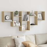 vidaXL Étagère murale chêne sonoma 159x18x66 cm bois d'ingénierie